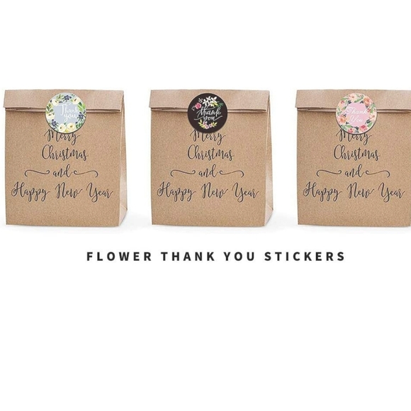 ⭐100ct. Floral Thank you Stickers⭐ - Picture 3 of 3